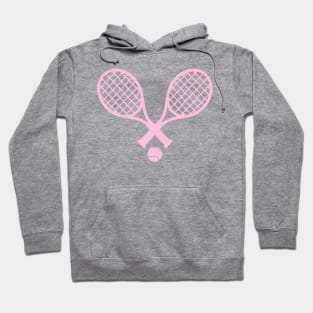 Tennis Rackets Pink Hoodie